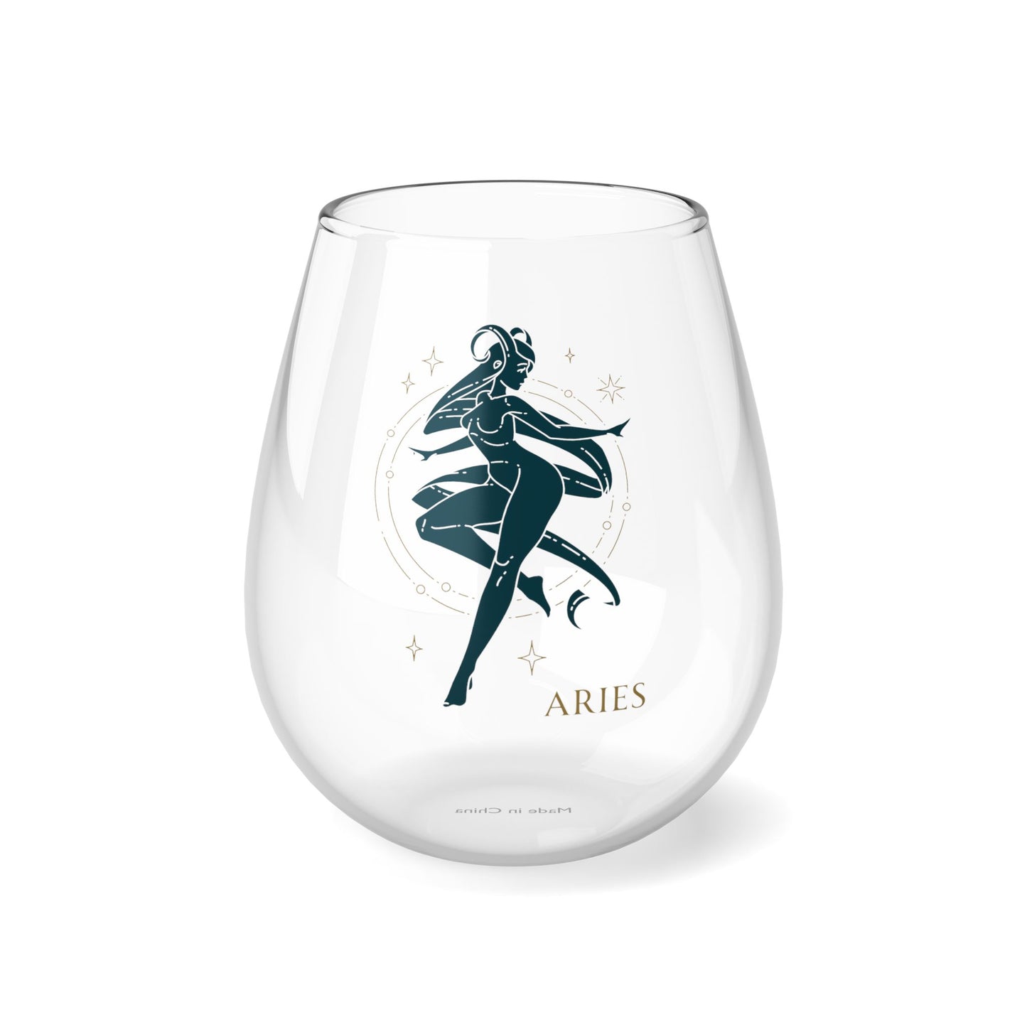 Aries Sexy Femme Zodiac Stemless Wine Glass