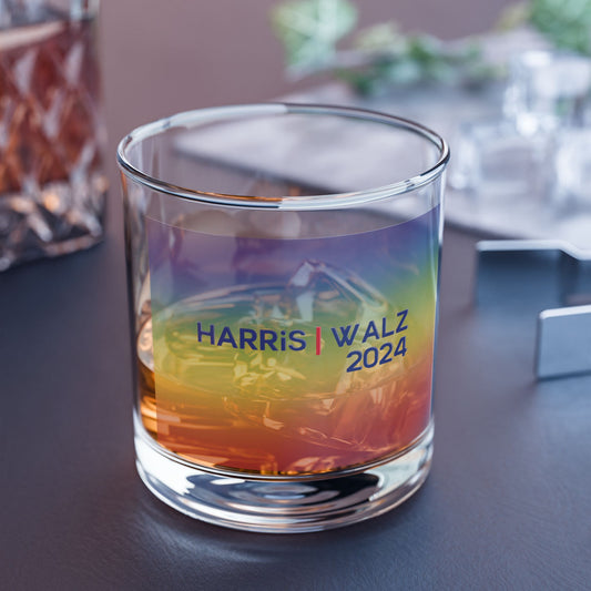 Rainbow Harris/Walz 2024 Rocks Glass, 10oz