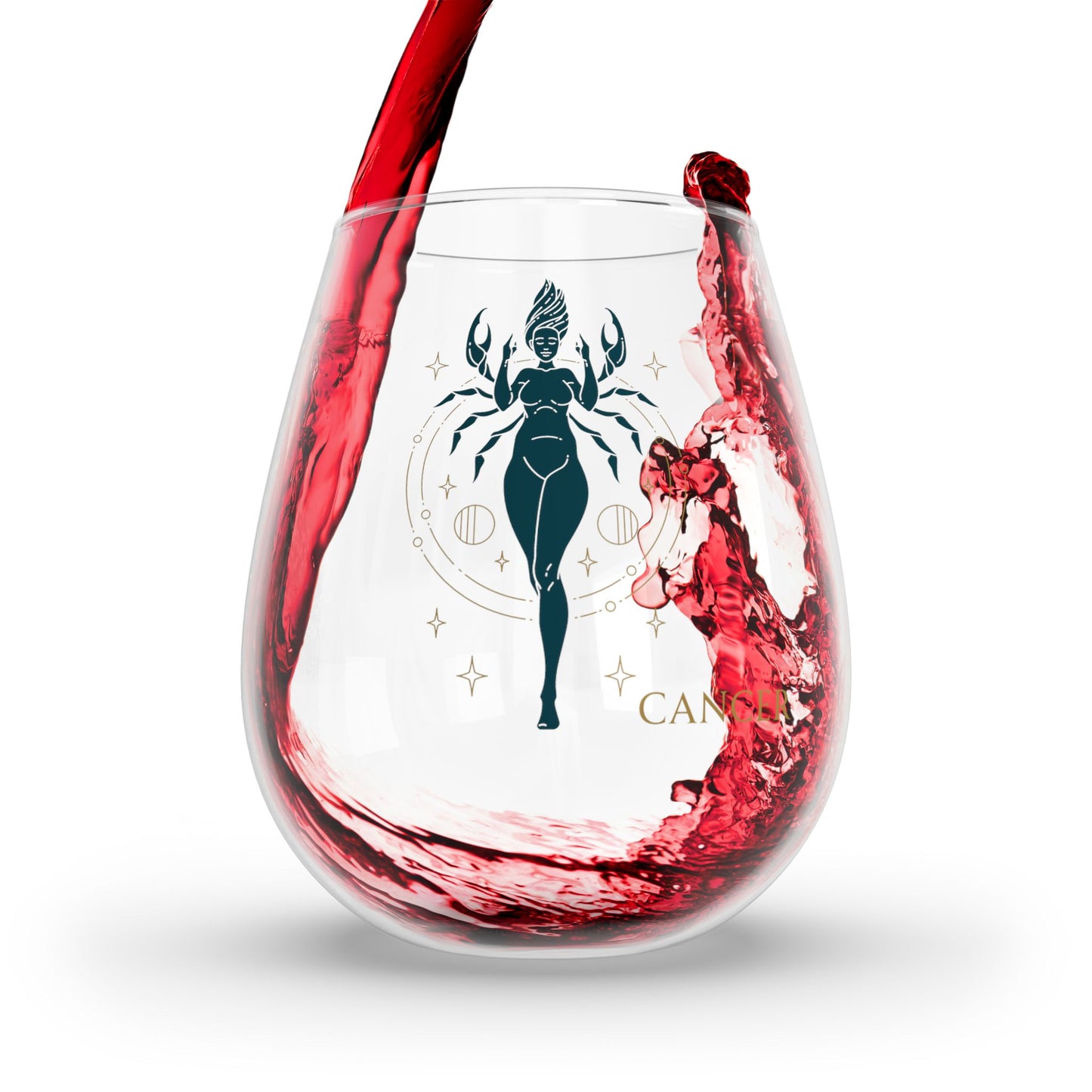 Cancer Sexy Femme Zodiac Stemless Wine Glass