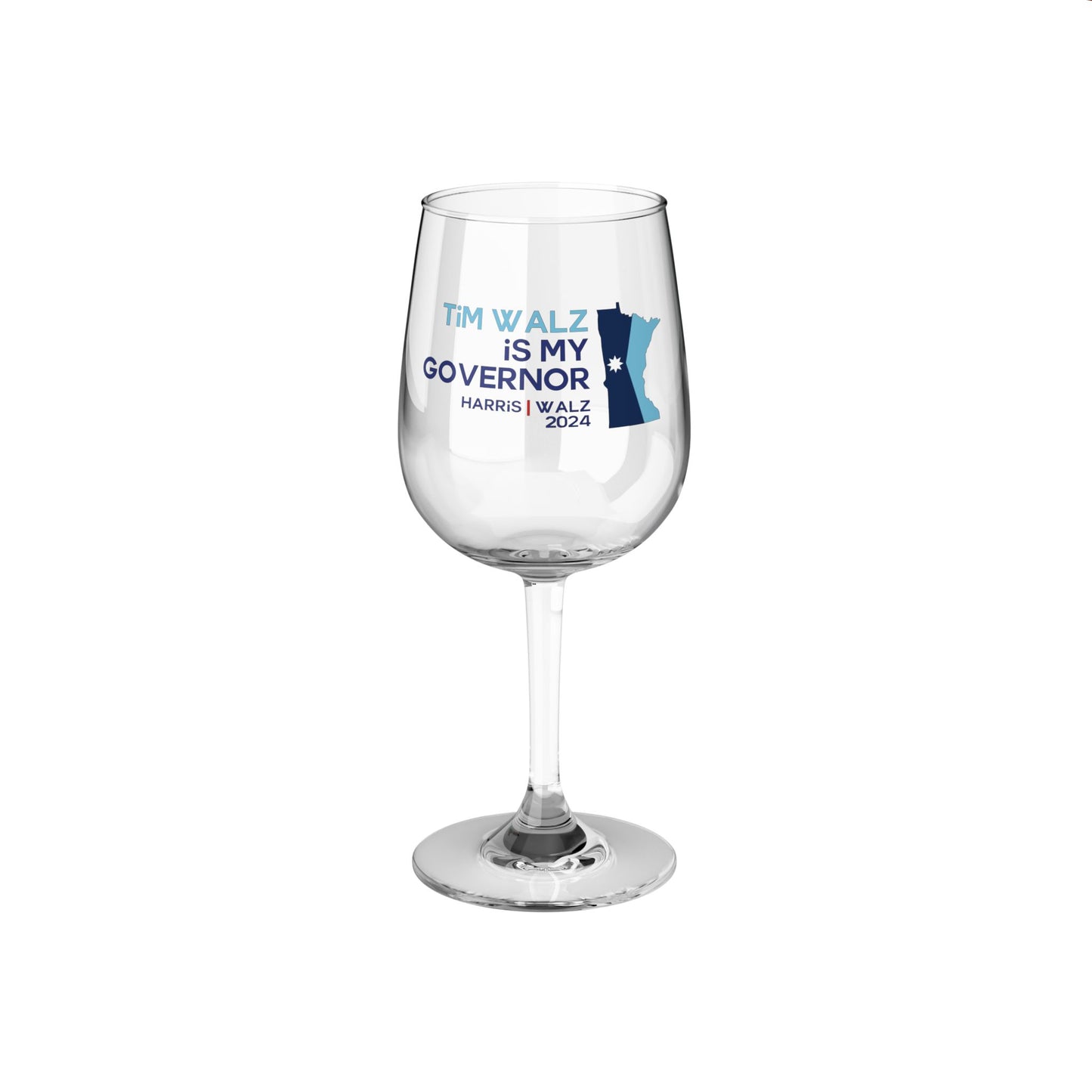 Tim Walz is My Governor Wine Glass 12oz