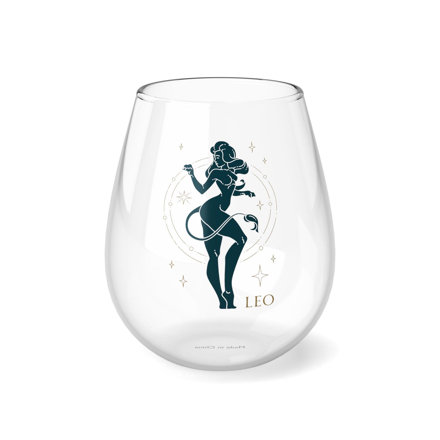 Leo Sexy Femme Zodiac Stemless Wine Glass