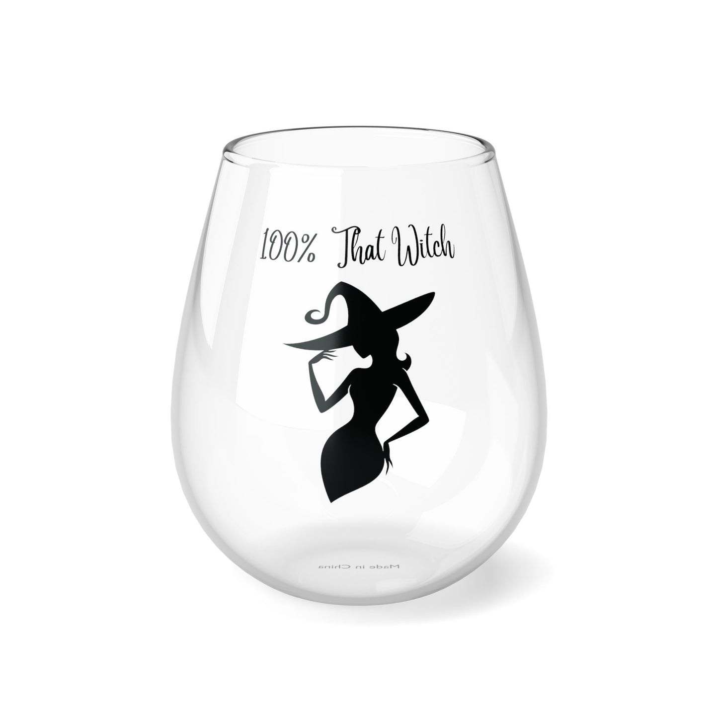 100% That Witch Wine Stemless Wine Glass