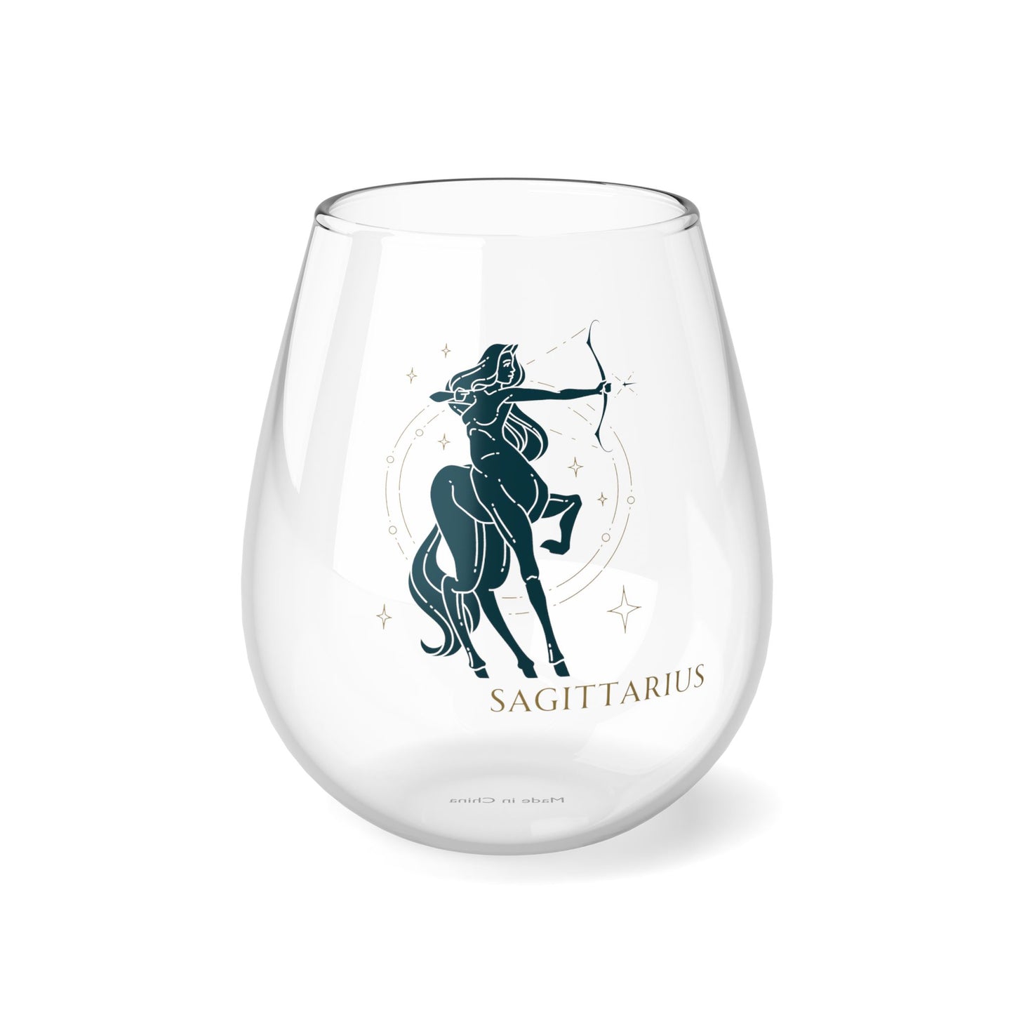 Sagittarius Sexy Femme Zodiac Stemless Wine Glass