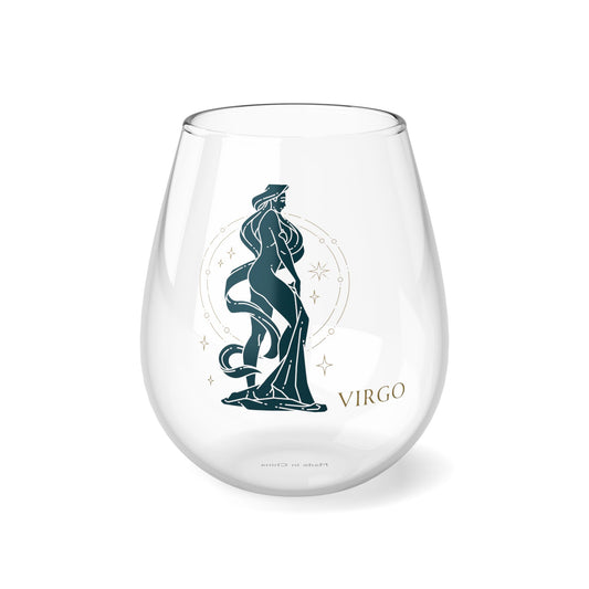 Virgo Sexy Femme Zodiac Stemless Wine Glass