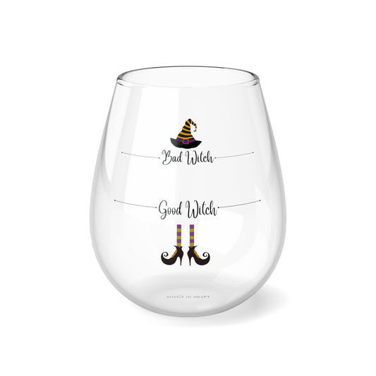 Good Witch/Bad Witch Stemless Wine Glass