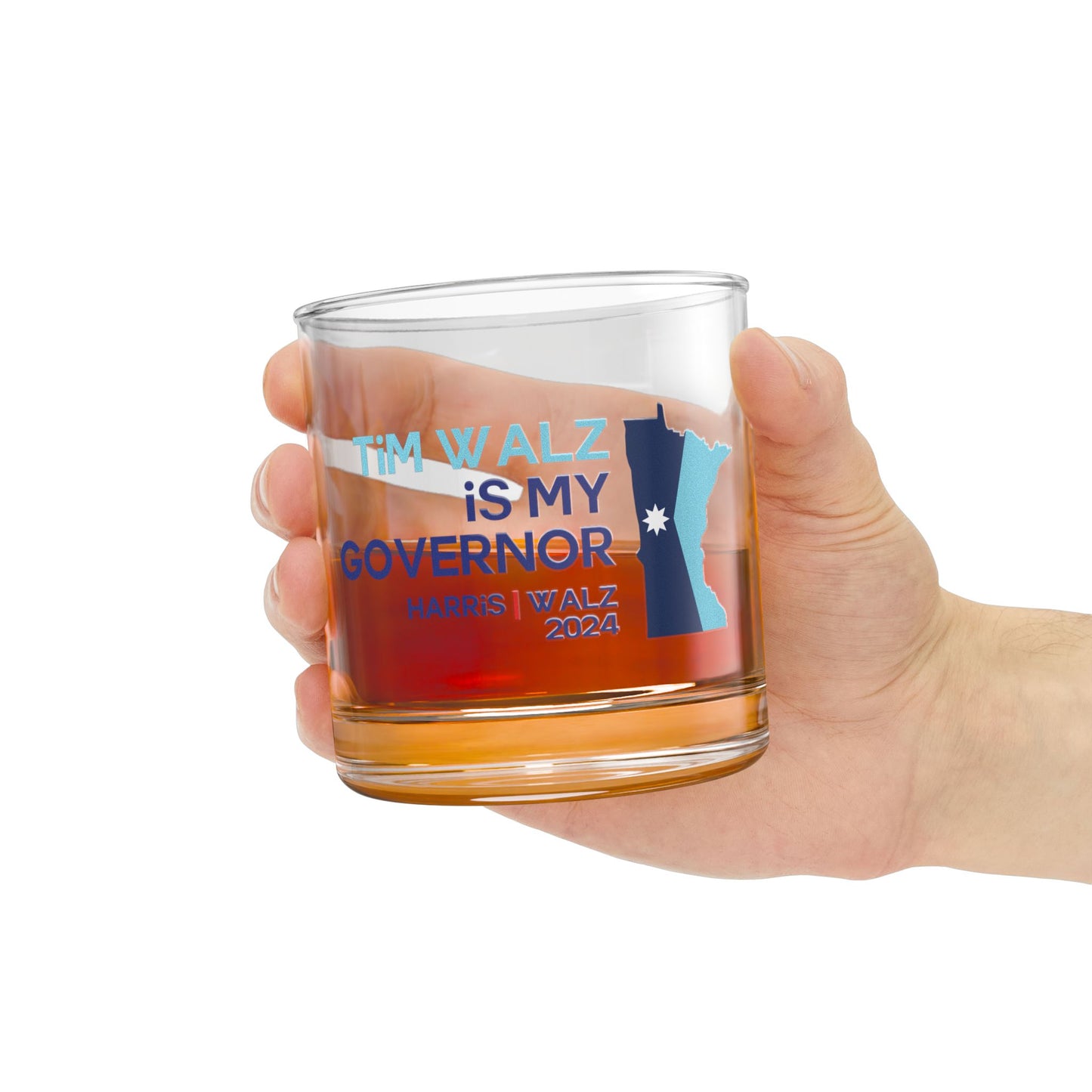 Tim Walz is My Governor Rocks Glass, 10oz