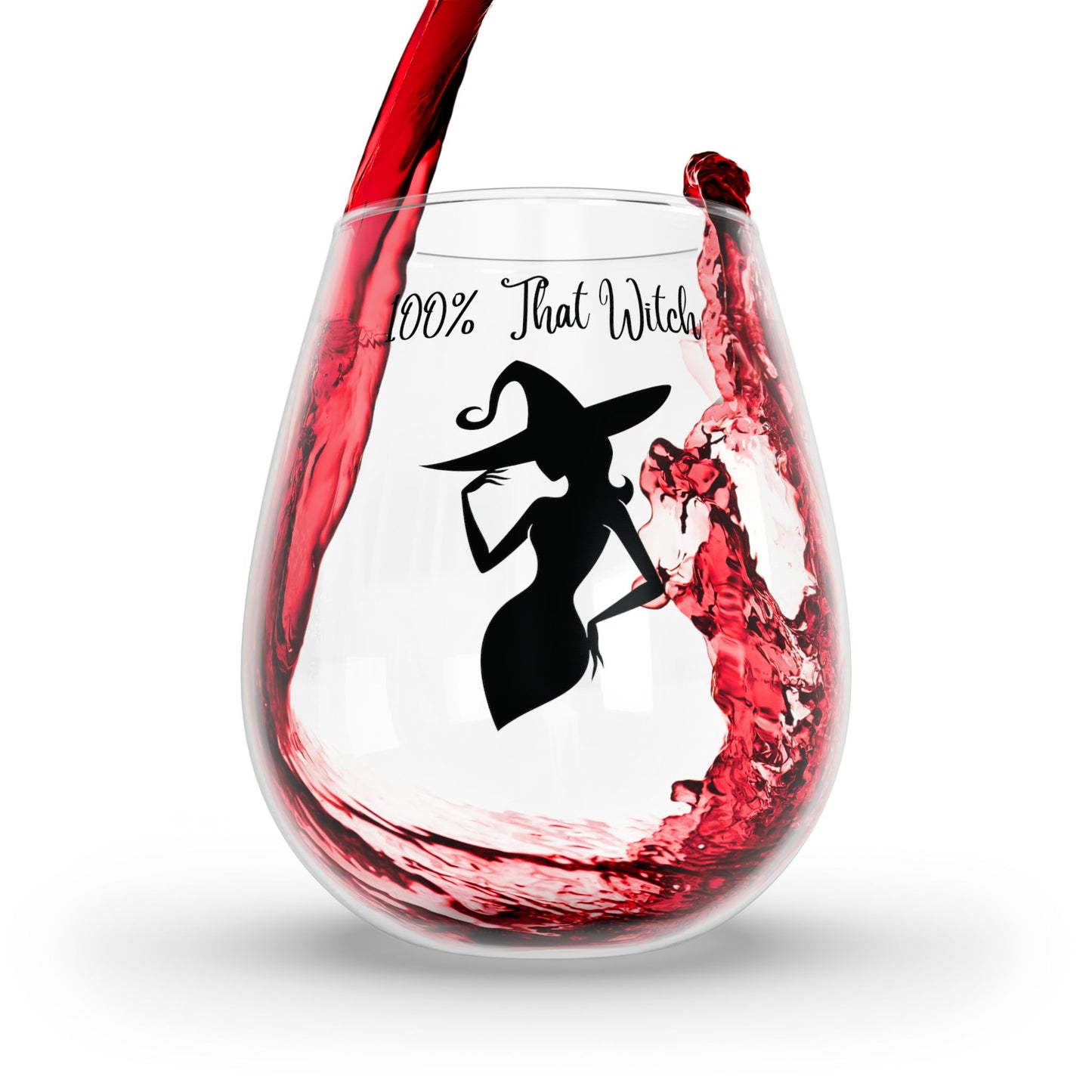 100% That Witch Wine Stemless Wine Glass