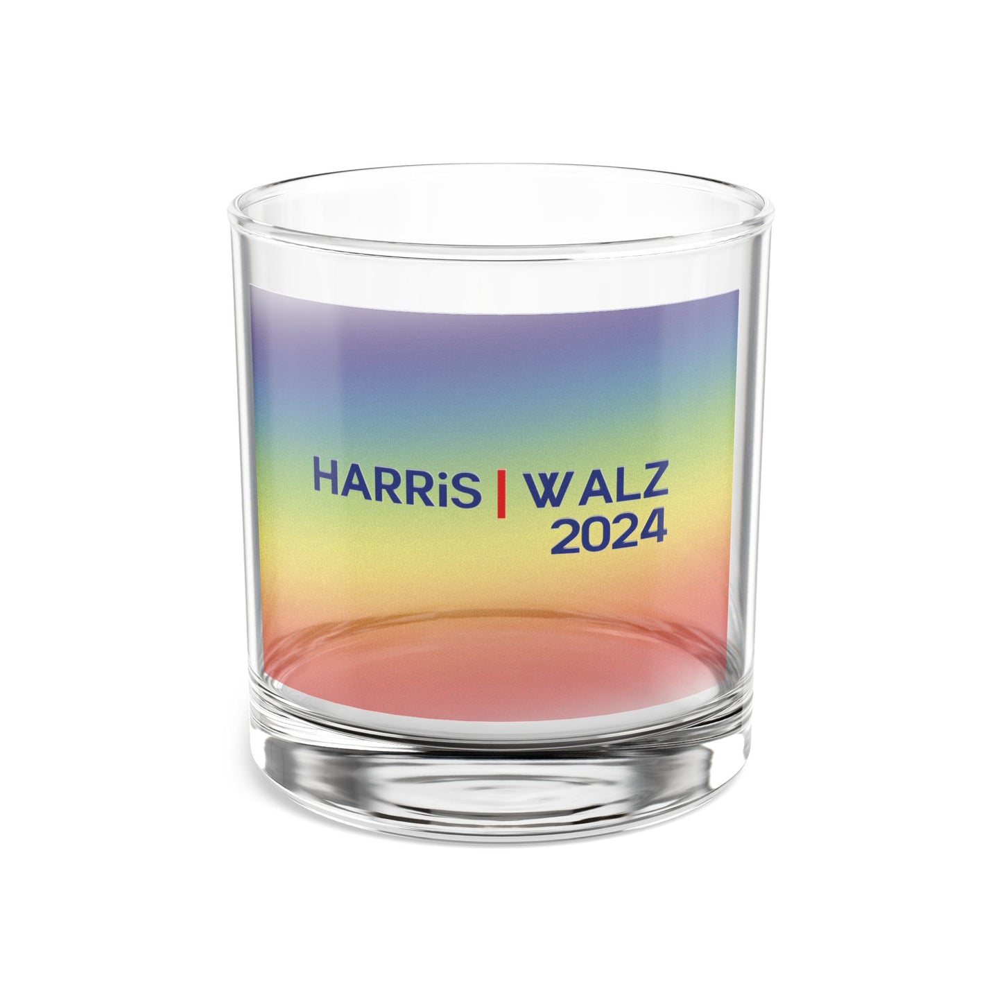 Rainbow Harris/Walz 2024 Rocks Glass, 10oz