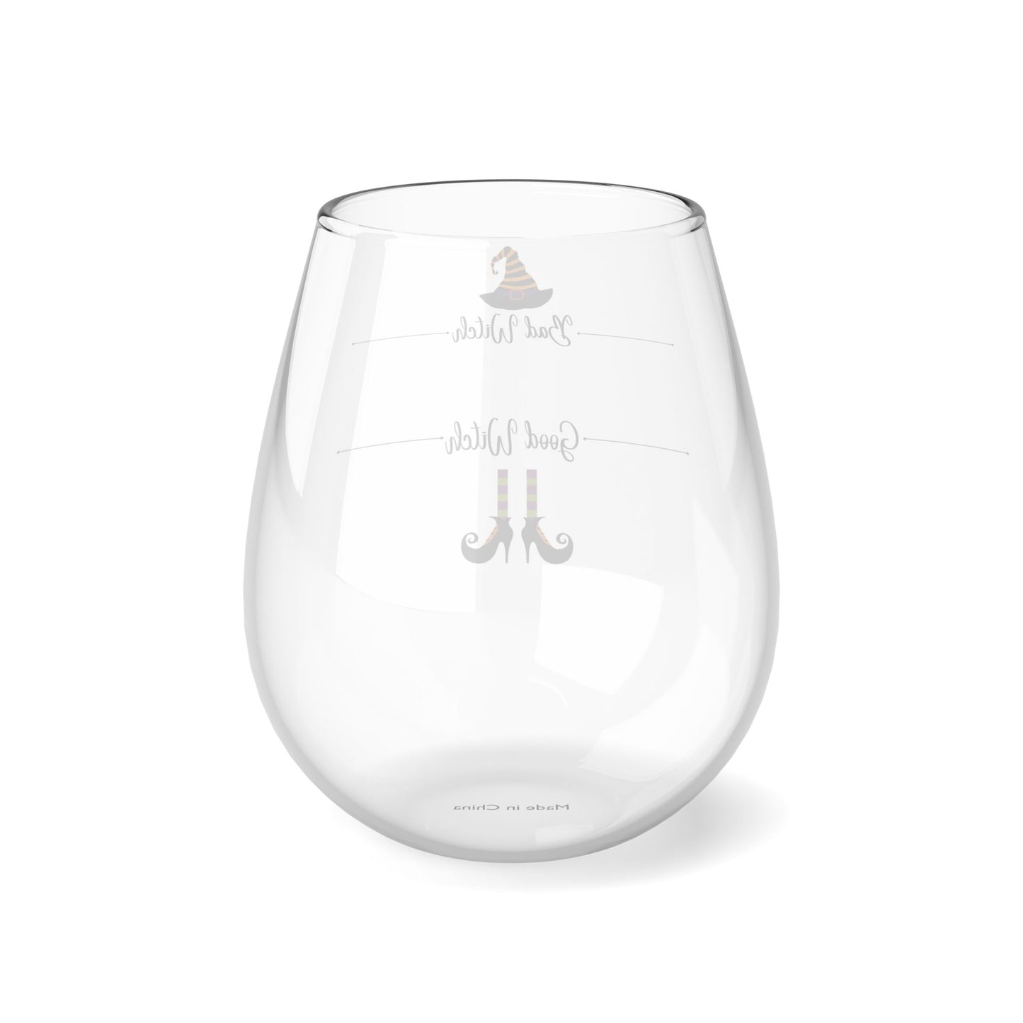 Good Witch/Bad Witch Stemless Wine Glass