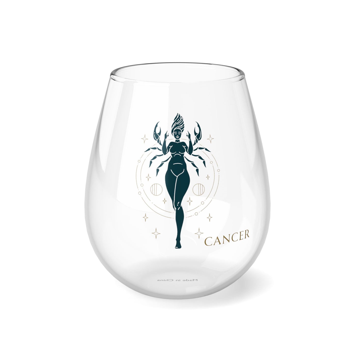 Cancer Sexy Femme Zodiac Stemless Wine Glass