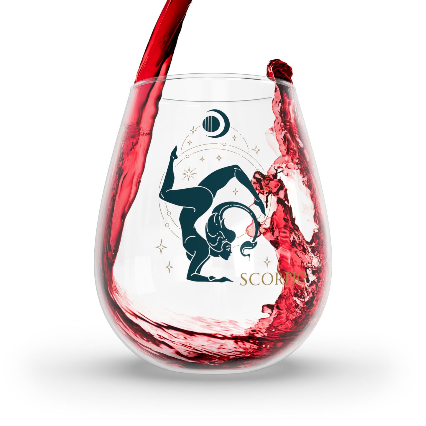 Scorpio Sexy Femme Zodiac Stemless Wine Glass