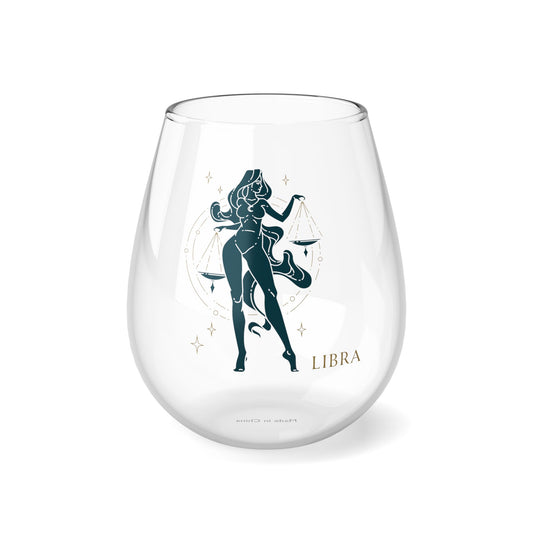 Libra Sexy Femme Zodiac Stemless Wine Glass